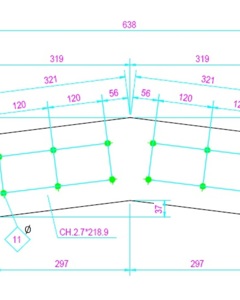 Central Scissor Knot 2,7x219x638mm